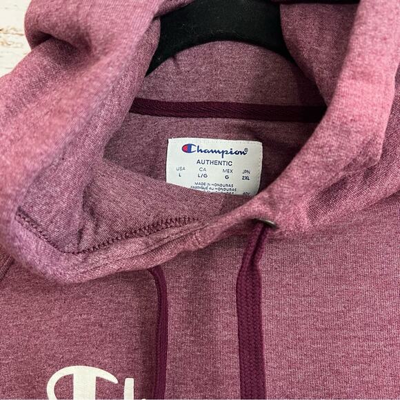 Champion Burgundy Hoodie Large - Picture 3 of 8